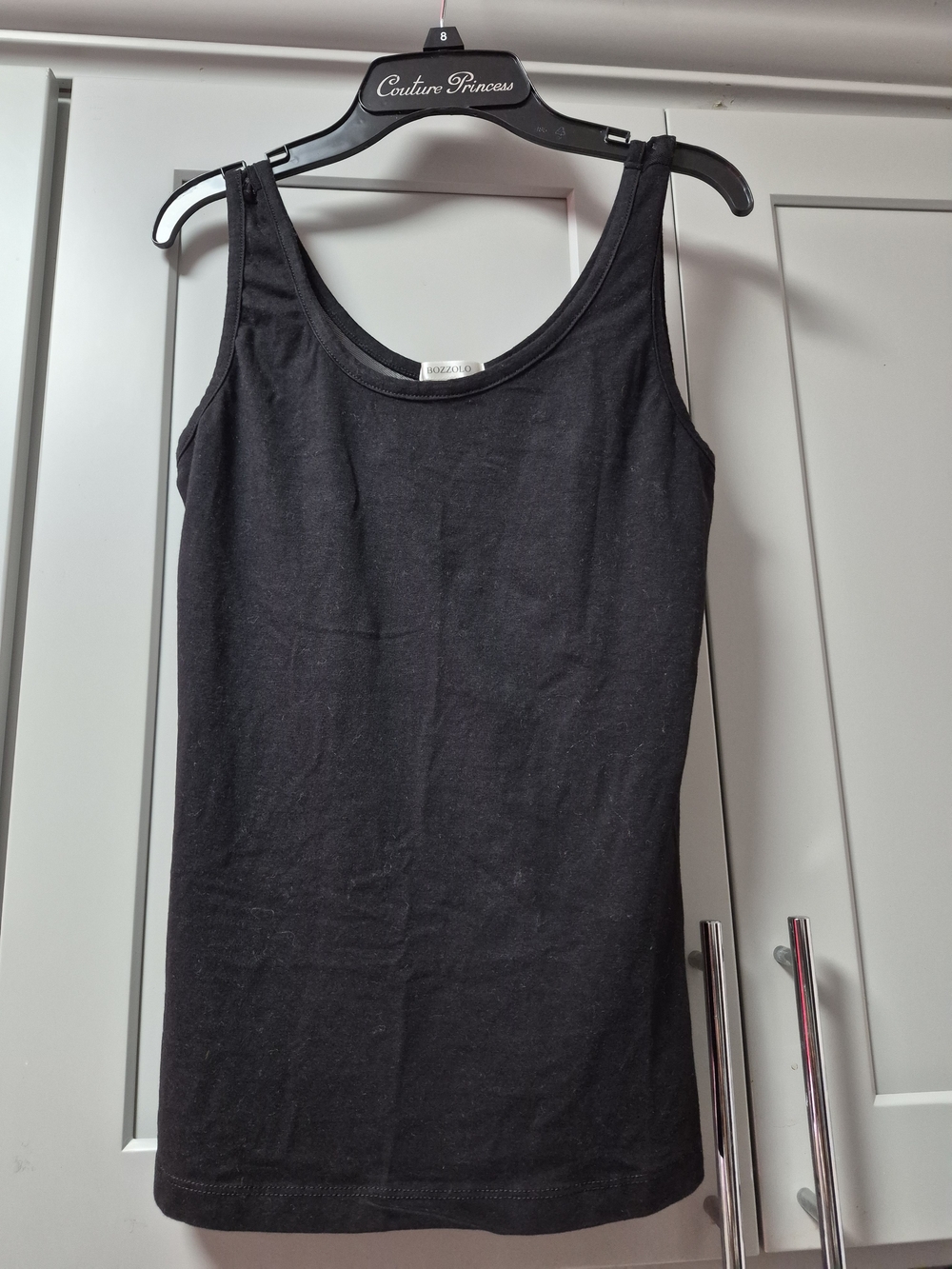 Bozzolo Black Scoop Neck Tank Top Size Large